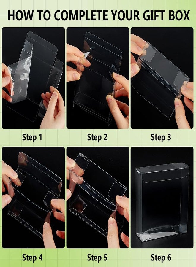 BENECREAT 20Pcs Clear Gift Boxes, 3.5x3.5x1.2inch PVC Wedding Favour Boxes for Candy Chocolate, Birthday Present Contains, Party Favor, Festival Gift Packaging - Image 4